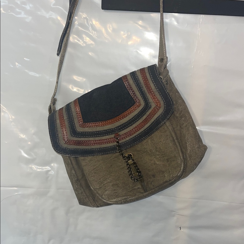 Mona B Canvas Crossbody Bag with adjustable strap